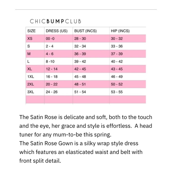 Satin Rose Maternity Gown - Picture 3 of 3